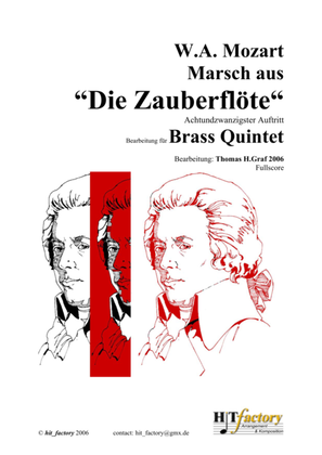 Book cover for The Magic Flute, Mozart - March (Brass Quintet)