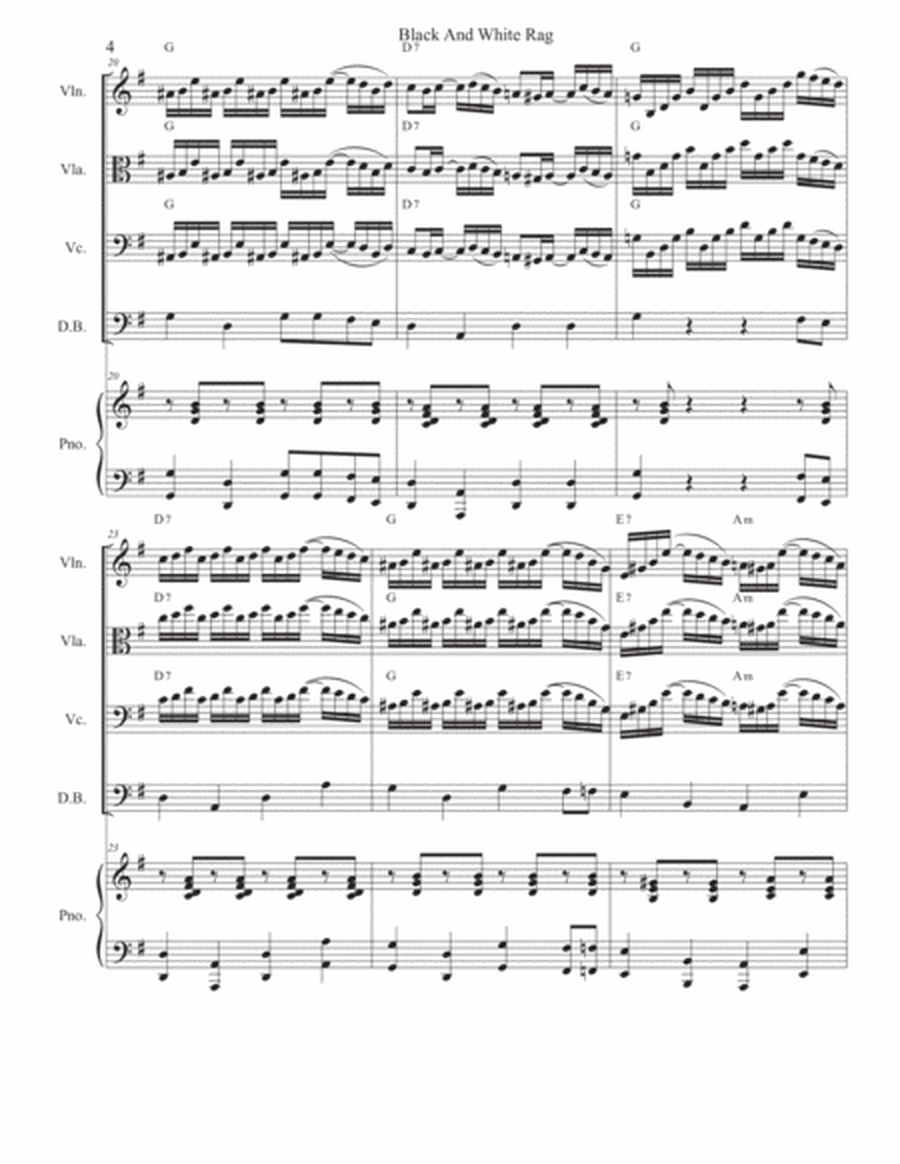 Black And White Rag for solo Violin/viola/cello image number null