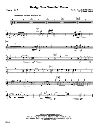 Book cover for Bridge Over Troubled Water (arr. Mark Hayes) - Oboe 1,2