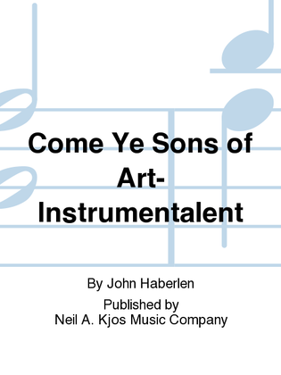 Book cover for Come Ye Sons of Art-Instrumentalent