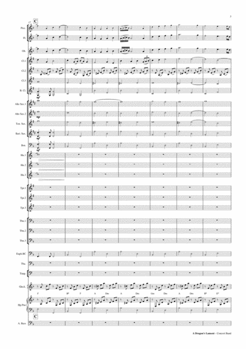 A Dragon's Lament - Concert Band Score and Parts PDF image number null