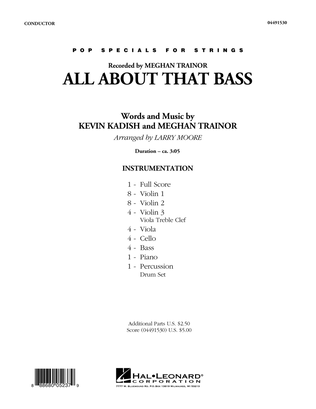 Book cover for All About That Bass - Conductor Score (Full Score)