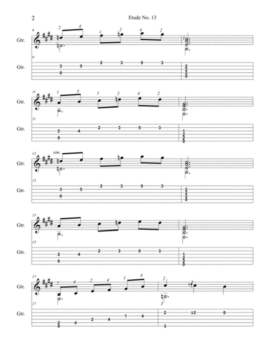 Etude No.13 For Guitar by Neal Fitzpatrick-Tablature Edition image number null