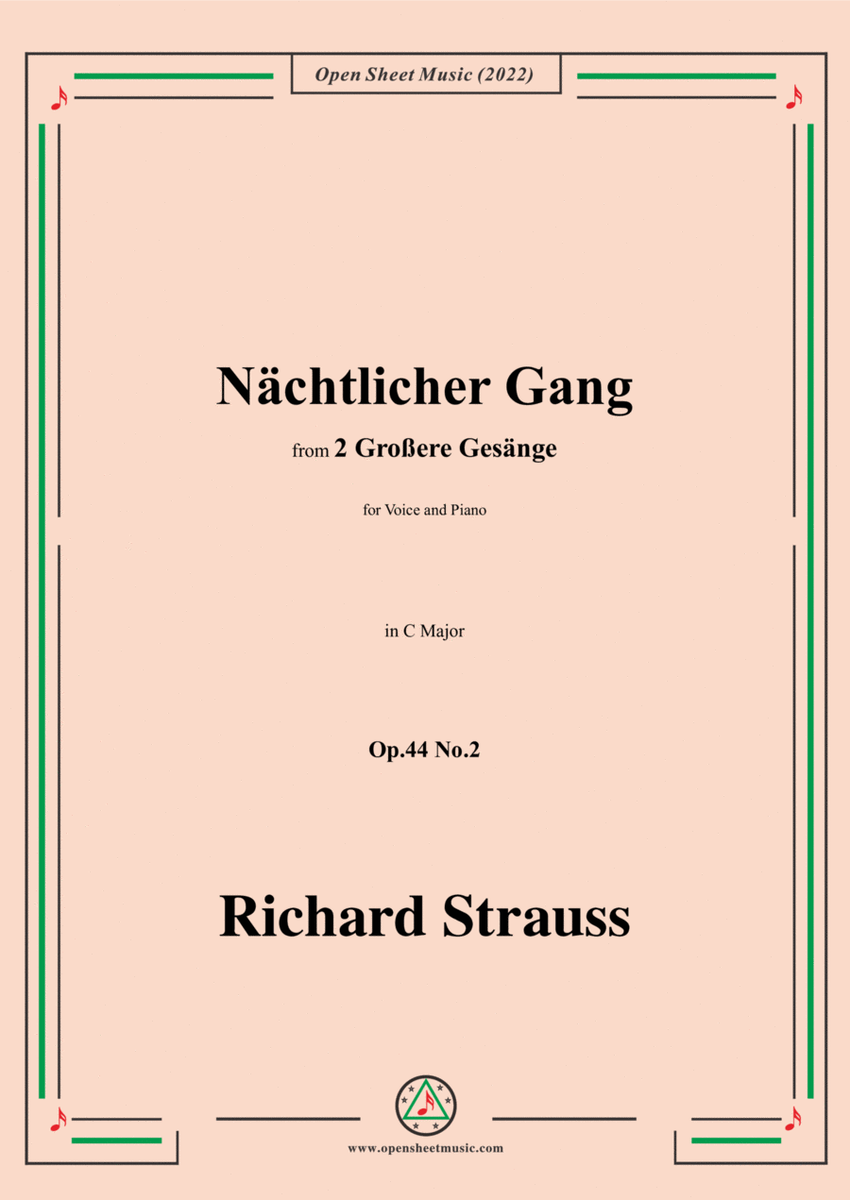 Richard Strauss-Nächtlicher Gang,in C Major,Op.44 No.2 image number null
