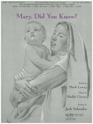 Book cover for Mary, Did You Know?