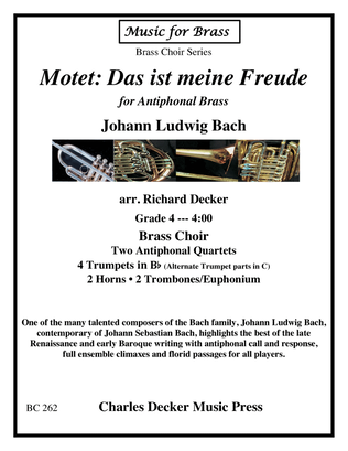 Book cover for Motet Das ist meine Freude for Antiphonal Brass Choir