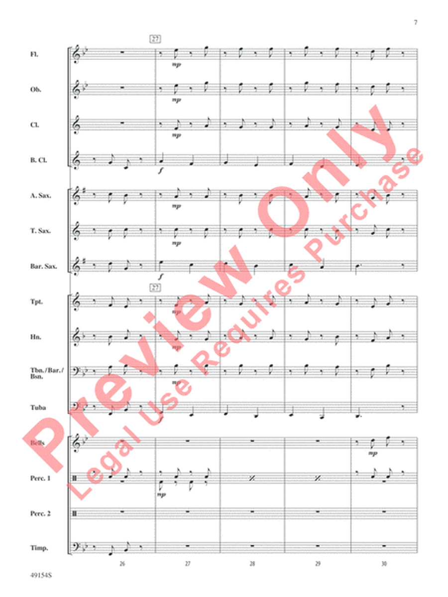 American Mountain Medley by Douglas E. Wagner Concert Band - Sheet Music