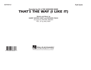 Book cover for That's the Way (I Like It) - Full Score