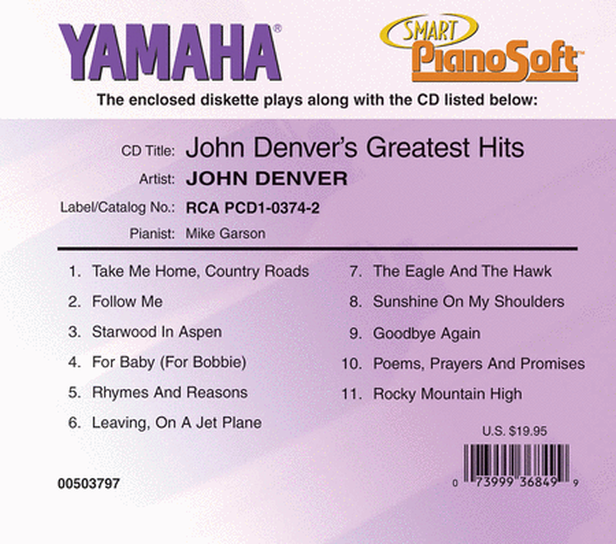 John Denver - Greatest Hits - Piano Software