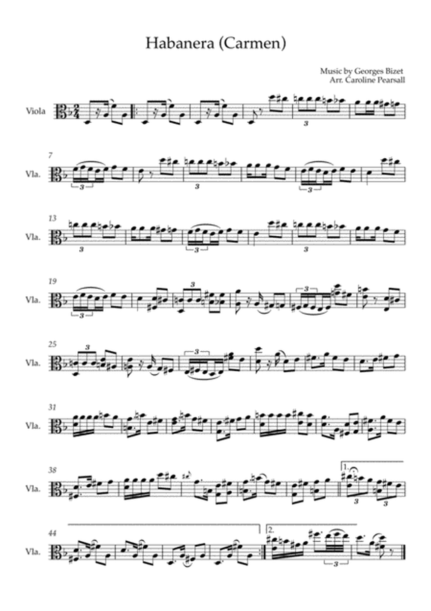 Bizet - Habanera (Carmen) - Viola Solo image number null