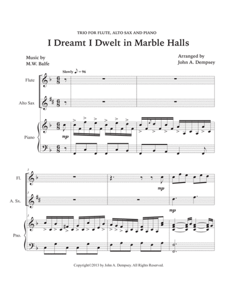 Marble Halls (Trio for Flute, Alto Sax and Piano) image number null