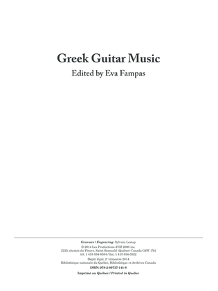 Book cover for Greek Guitar Music