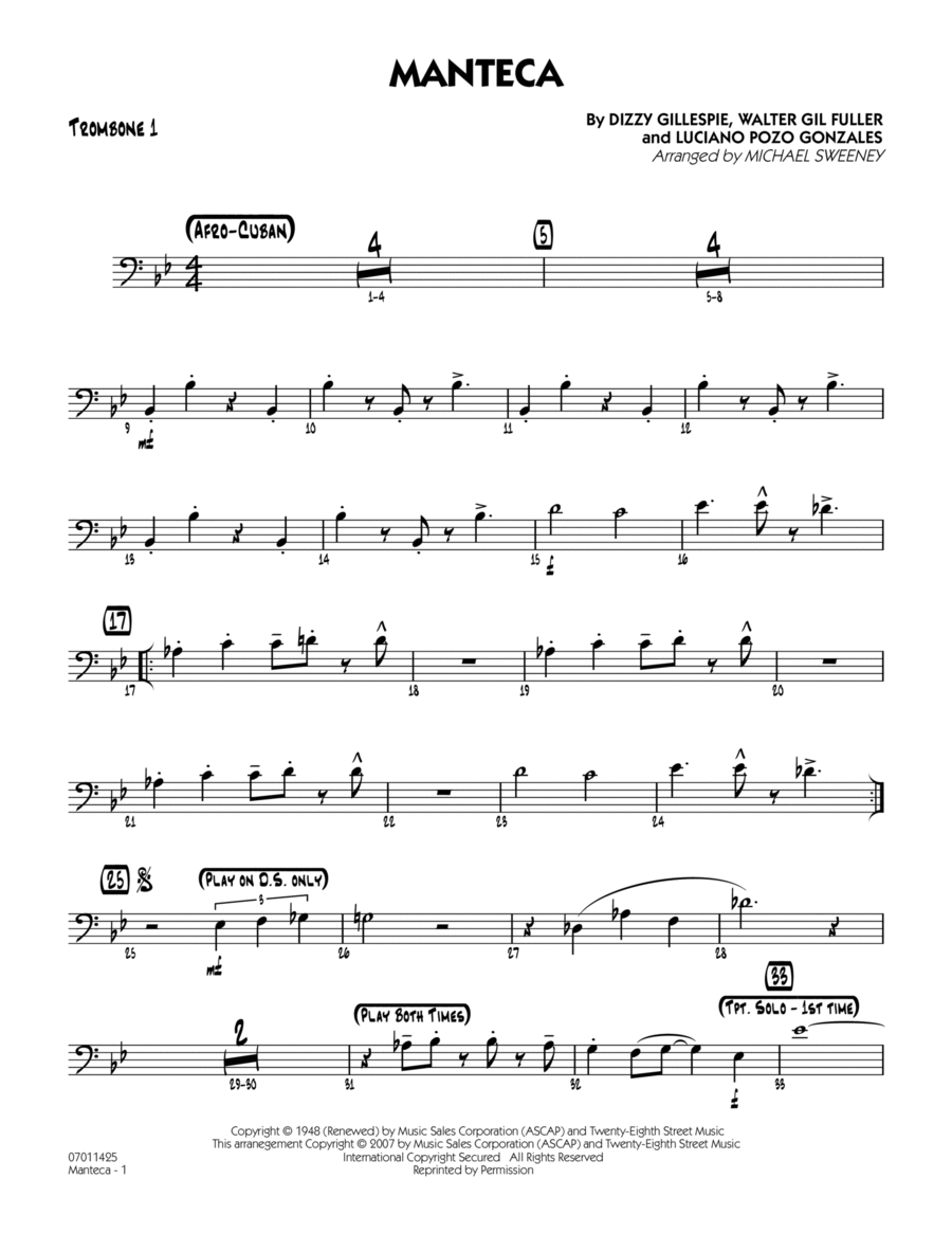 Manteca - Trombone 1