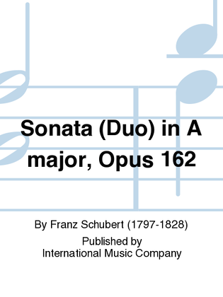 Book cover for Sonata (Duo) In A Major, Opus 162