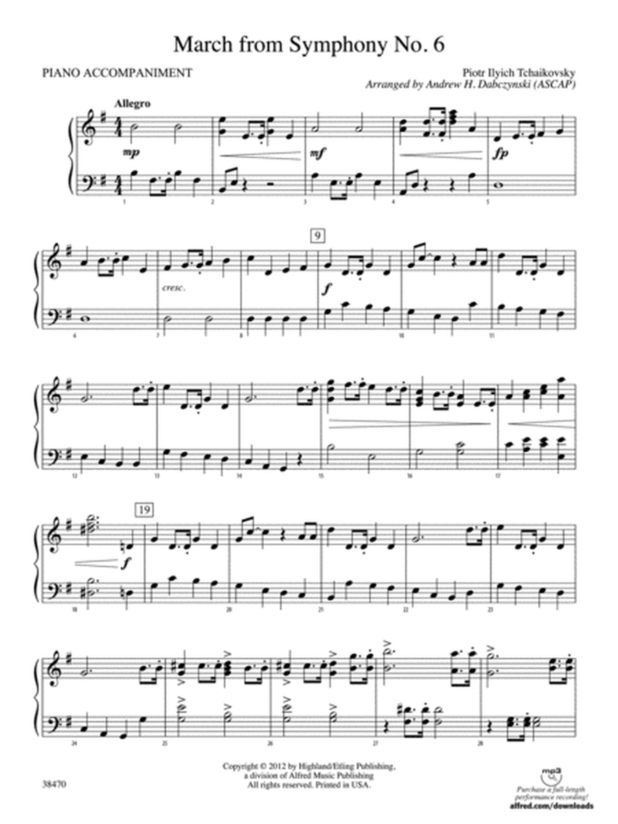 March from Symphony No. 6: Piano Accompaniment