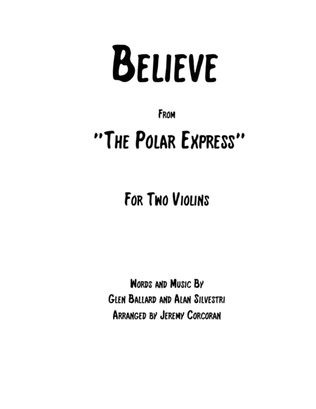 Book cover for Believe