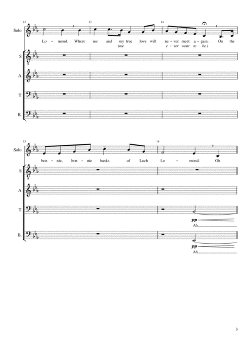 Loch Lomond (SATB) image number null