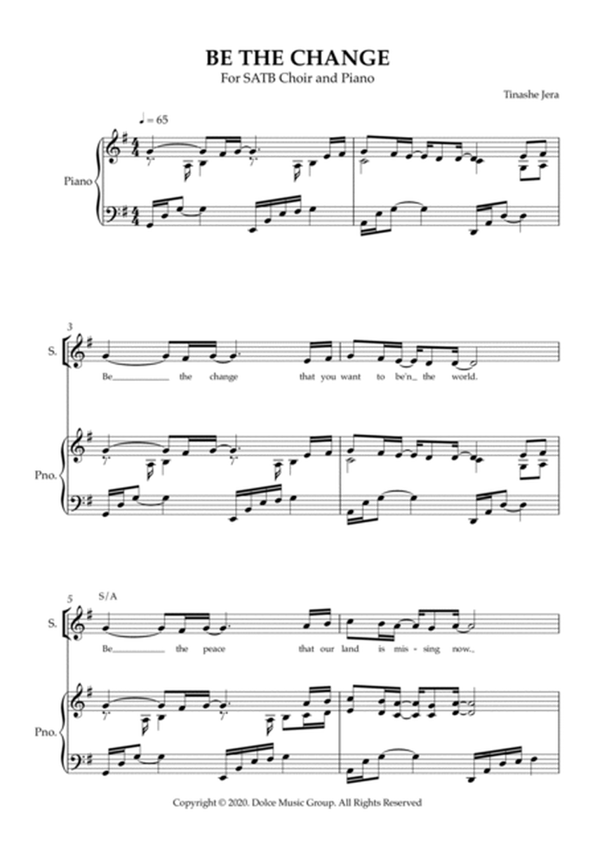 Be the Change - SATB Choir image number null