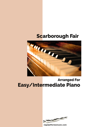 Book cover for Scarboroufgh Fair arranged for easy/intermediate piano