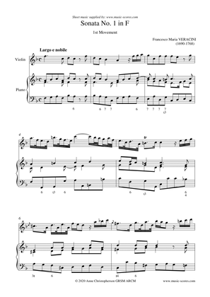 Book cover for Veracini Largo - Violin and Piano