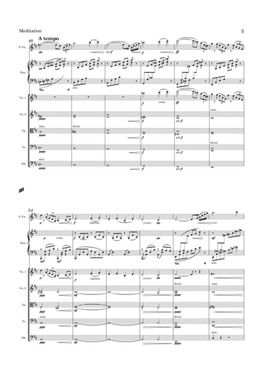 Massenet Meditation from "Thais" for Violin and String Orchestra image number null