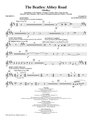 Book cover for The Beatles: Abbey Road (Medley) (arr. Alan Billingsley) - Trumpet 1