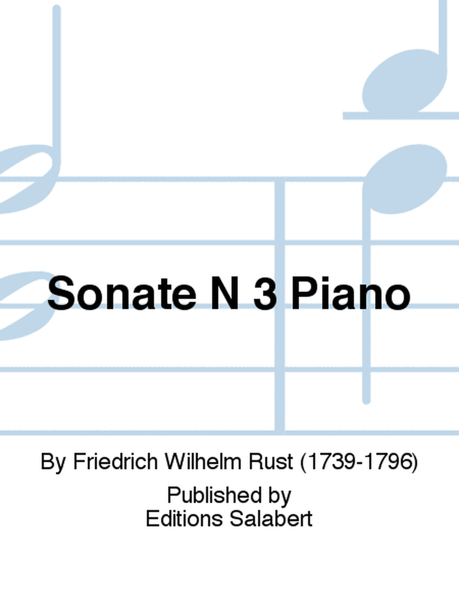 Sonate N 3 Piano