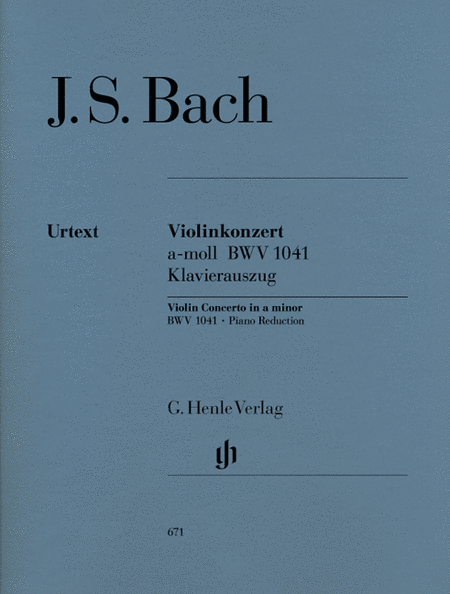 Bach, Johann Sebastian: Concerto for Violin and Orchestra A minor BWV 1041