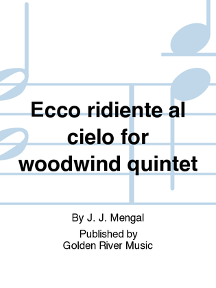 Book cover for Ecco ridiente al cielo for woodwind quintet