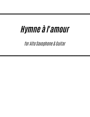 Book cover for Hymne A L'amour