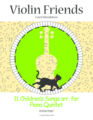 Book cover for 11 Children's Songs arr. for Piano Quintet: Part for Piano