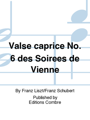 Book cover for Valse caprice No. 6 des Soirees de Vienne