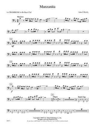 Manzanita: (wp) 1st B-flat Trombone B.C.