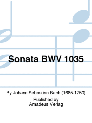 Book cover for Sonata BWV 1035