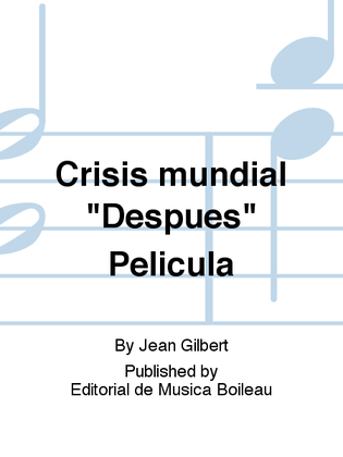 Book cover for Crisis mundial "Despues" Pelicula