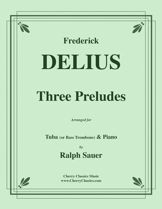 Book cover for Three Preludes for Tuba or Bass Trombone and Piano
