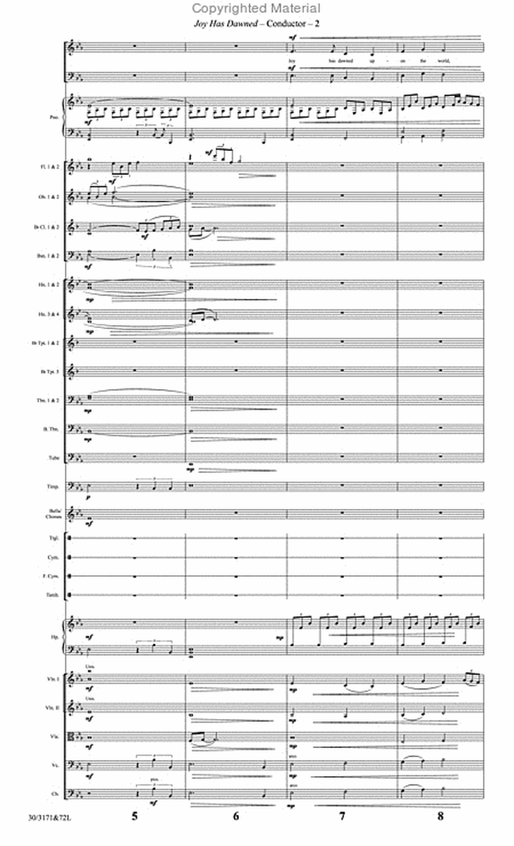 Joy Has Dawned - Orchestral Score and Parts image number null