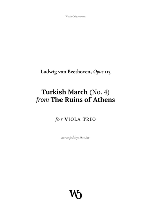 Book cover for Turkish March by Beethoven for Viola Trio