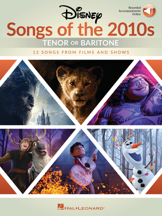 Book cover for Disney Songs of the 2010s: Tenor or Baritone