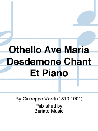 Book cover for Othello Ave Maria Desdemone Chant Et Piano