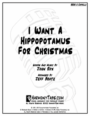 Book cover for I Want A Hippopotamus For Christmas (Hippo The Hero)