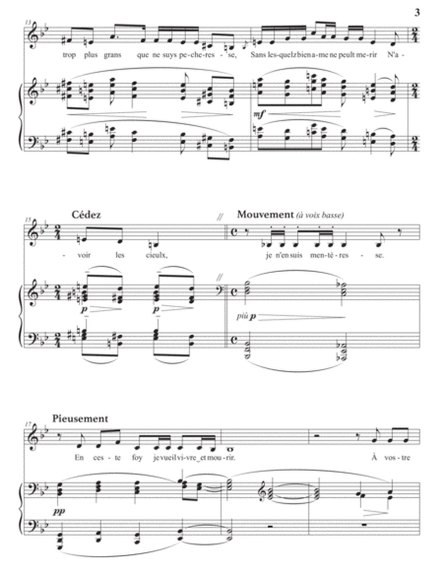 DEBUSSY: Ballade que Villon feit à la requeste de sa mère (transposed to B-flat major)