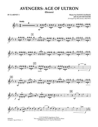 Book cover for Avengers: The Age of Ultron (Main Theme) - Bb Clarinet 1