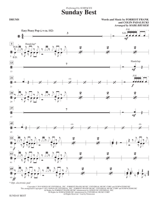 Book cover for Sunday Best (arr. Mark Brymer) - Drums