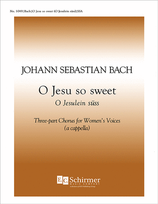 Book cover for O Jesu So Sweet (O Jesulein suess)