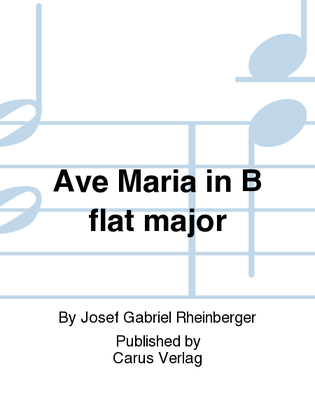 Book cover for Ave Maria in B flat major