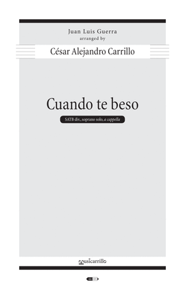 Book cover for Cuando Te Beso