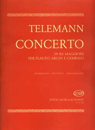 Book cover for Concerto in re maggiore per flauto, archi e cZalo