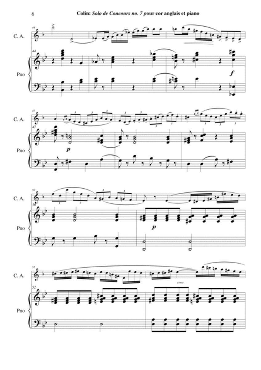 Charles Colin: Solo de Concours no. 7 for english horn in Fand piano, score and part