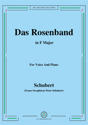 Book cover for Schubert-Das Rosenband(The Rosy Ribbon),Ver.II,in F Major